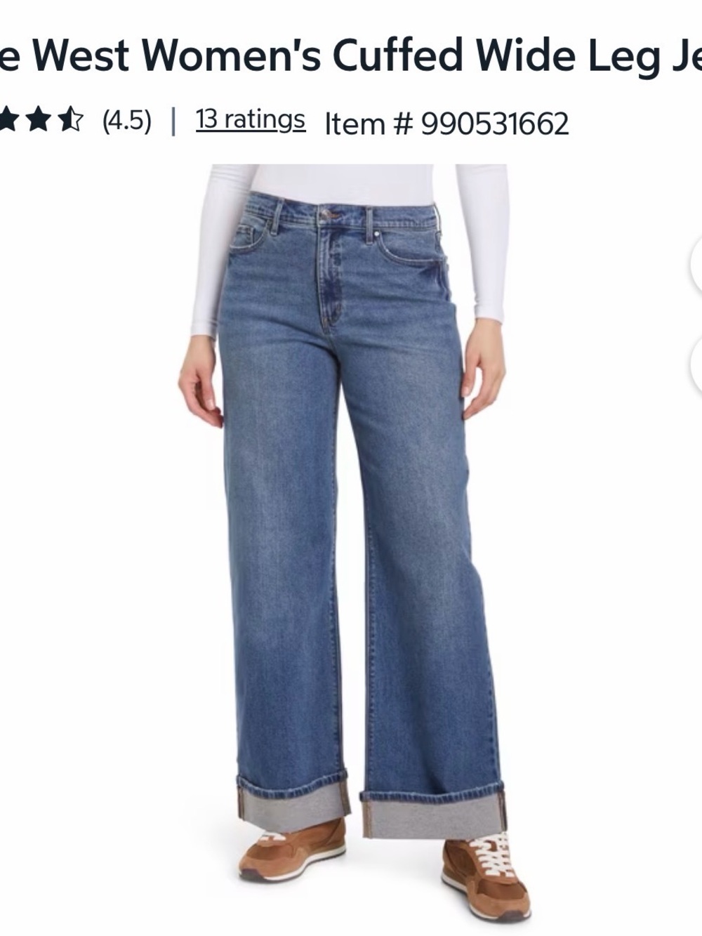 Nine West Women’s Wide Leg Jeans NWT